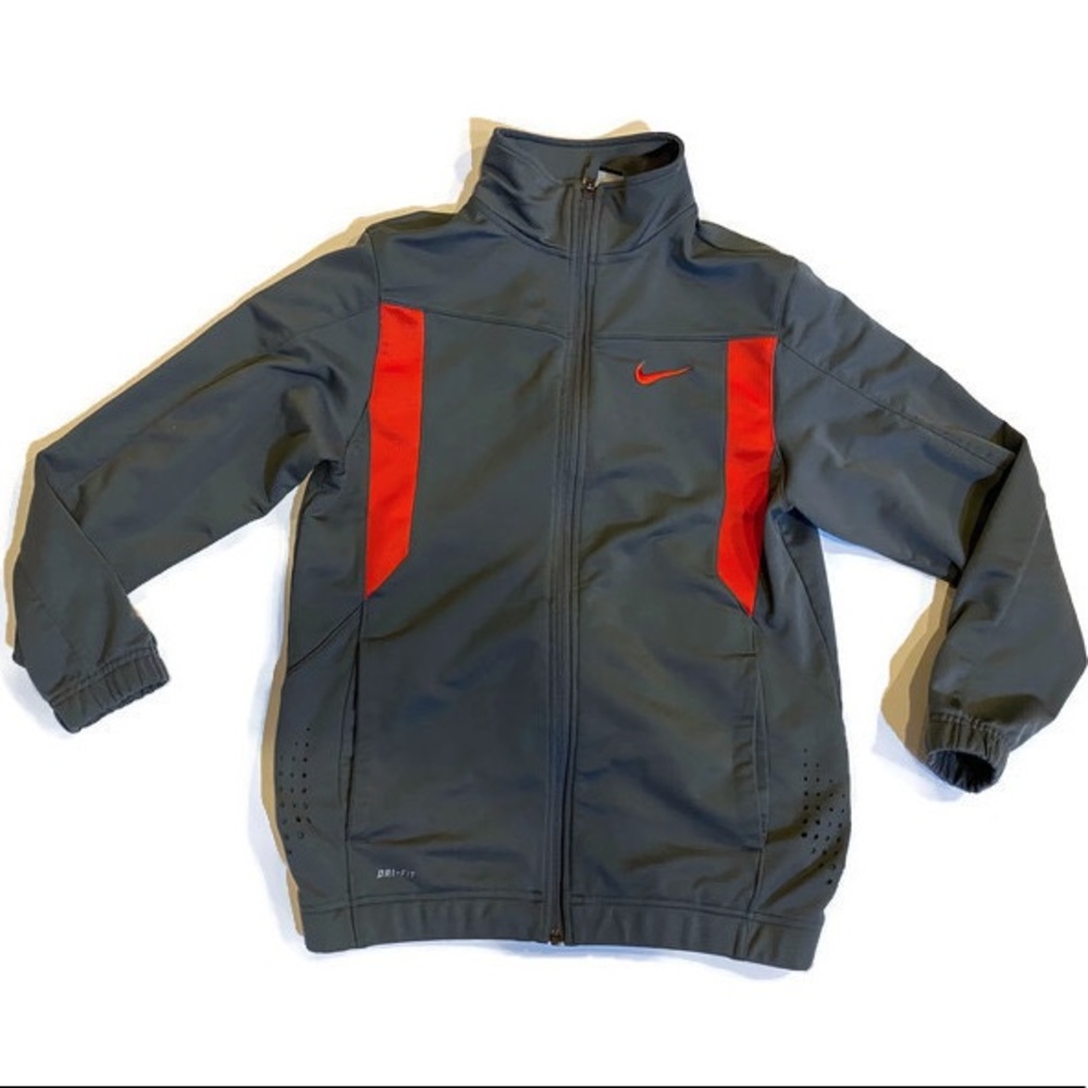 Nike Dri-Fit Track Jacket Gray Large L 14